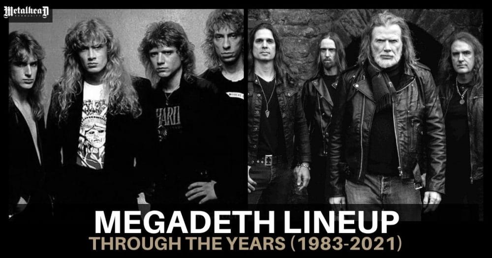 Megadeth lineup through the years