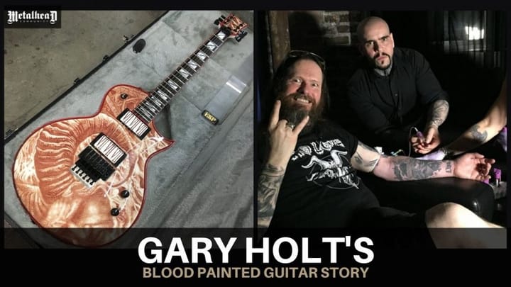 Gary Holt and His Blood Painted Guitar